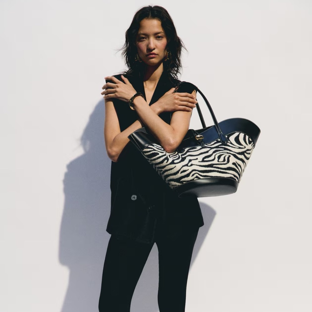 H&M Black and White Zebra Print Shopper Bag - Picture 2 of 11